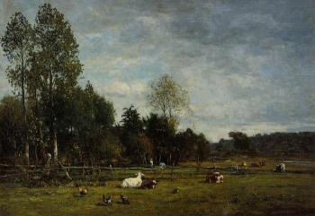 Eugene Boudin : Landscape near Honfleur II